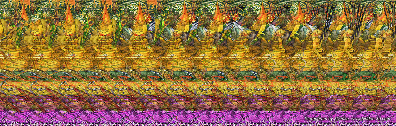 Stereogram by 3Dimka: Ganesh, fragment 2. Tags: india, elephant, godness, religion, hidden 3D picture (SIRDS)