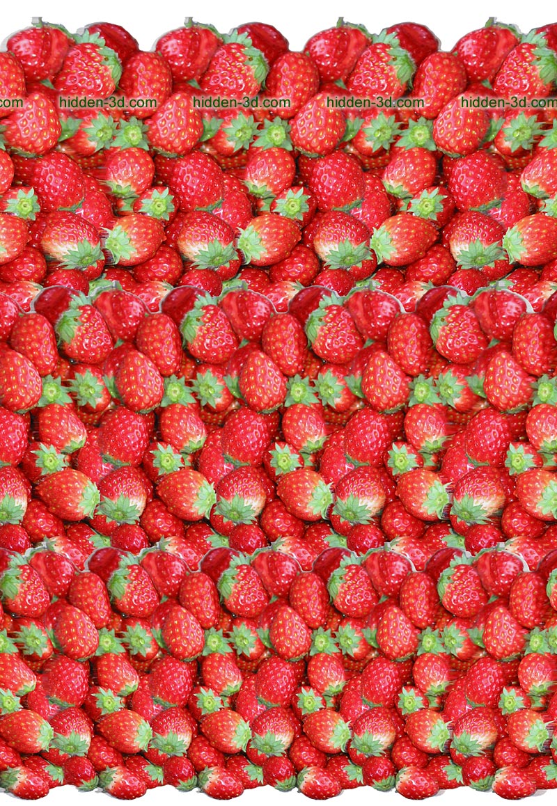Stereogram by 3Dimka: Lots of Strawberry. Tags: strawberry, hidden 3D picture (SIRDS)