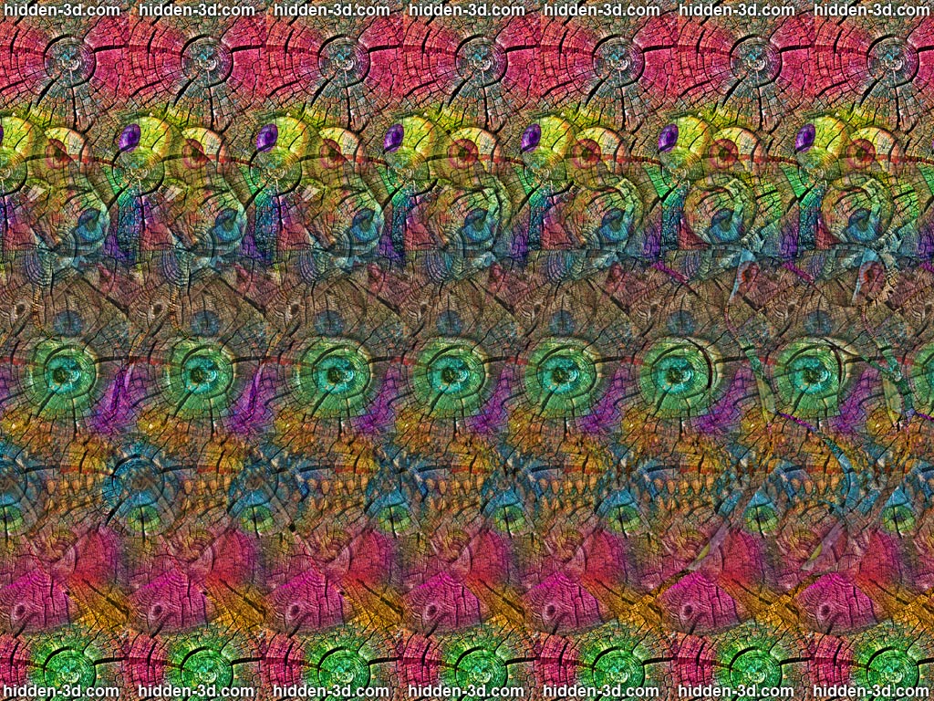 Stereogram by 3Dimka: Nightmare creature. Tags: monster, eye, eyes, eyeball, teeth, scary, pooky, halloween, hidden 3D picture (SIRDS)