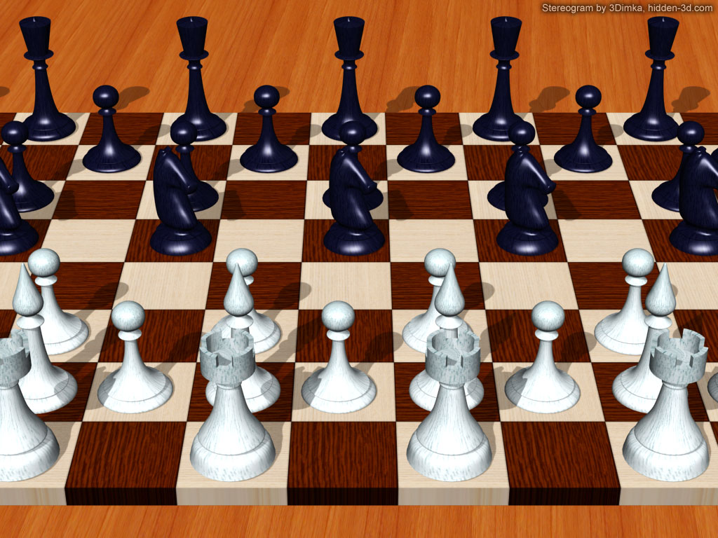 Stereogram by 3Dimka: Chess (Cross-eyed). Tags: chess, crosseyed, pawn, board, hidden 3D picture (SIRDS)