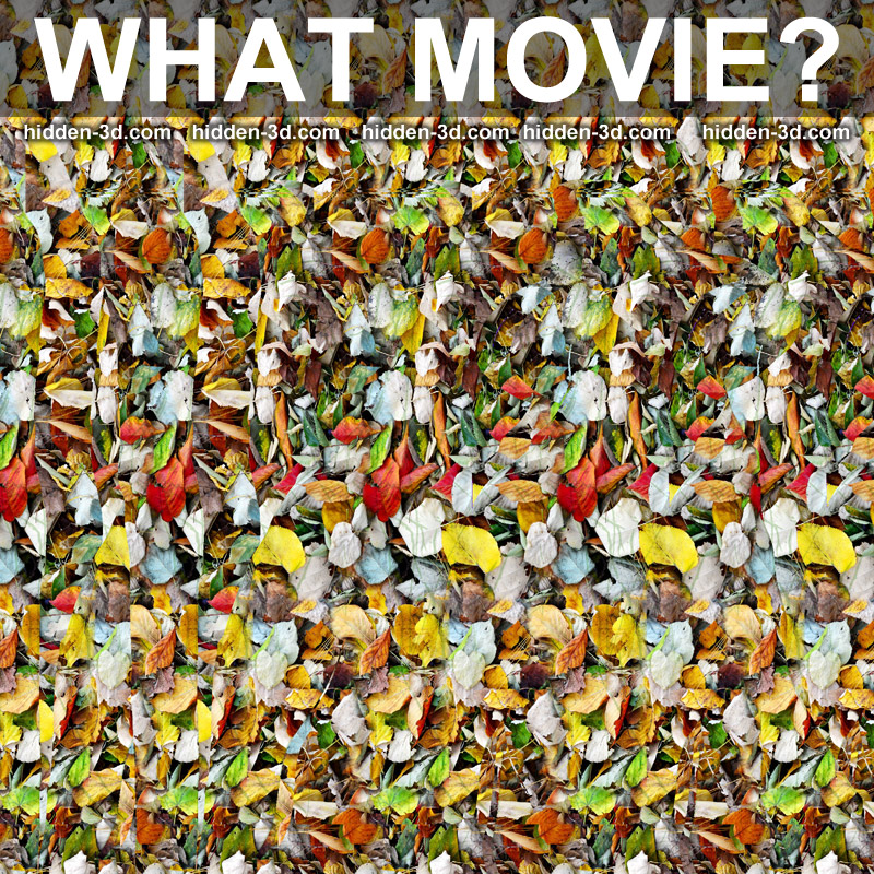 Stereogram by 3Dimka: Guess the movie (cross view). Tags: puzzle, hidden 3D picture (SIRDS)