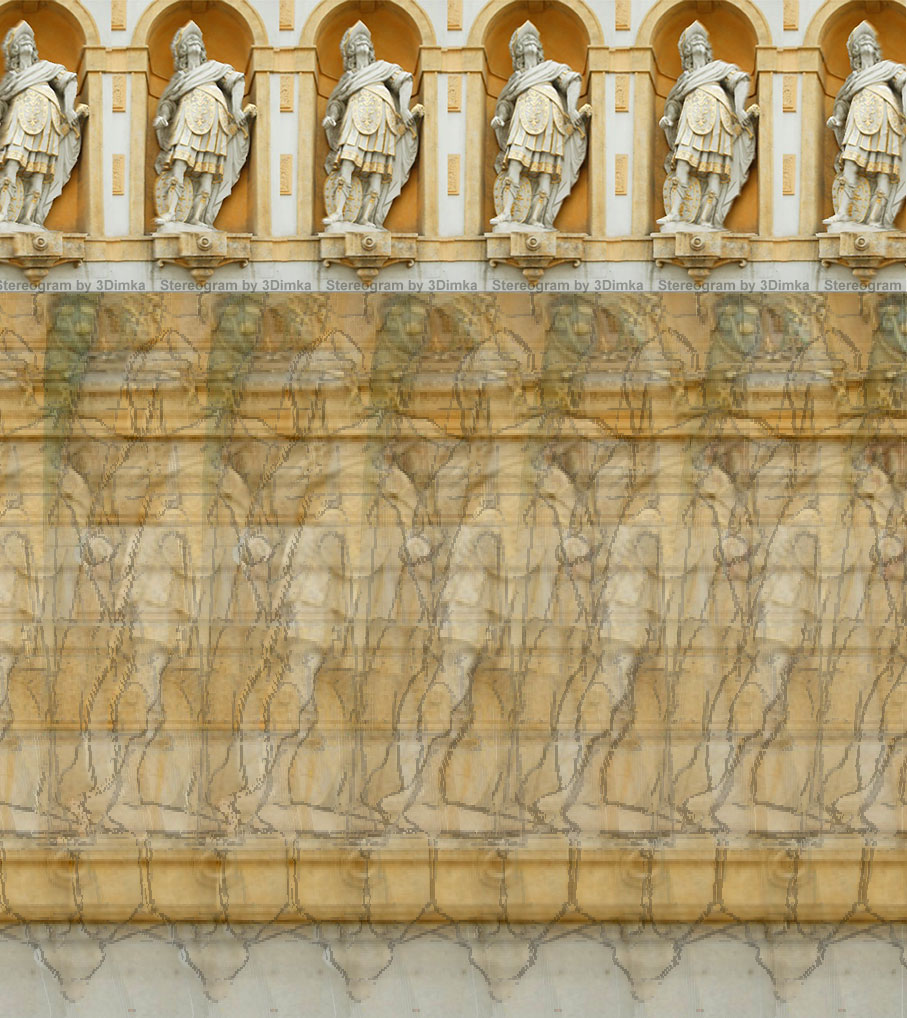 Stereogram by 3Dimka: Photo Sculpture. Tags: sculpture, architecture, hidden 3D picture (SIRDS)