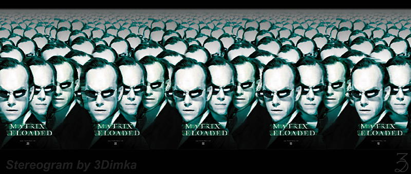 Stereogram by 3Dimka: Matrix agents. Tags: matrix,ahent,OAS,array, hidden 3D picture (SIRDS)