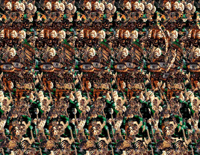 Stereogram by Carlos Contreras: Gorlum. Tags: , hidden 3D picture (SIRDS)