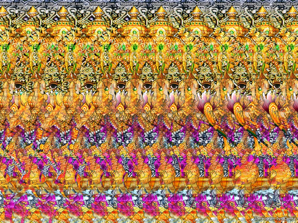 Stereogram by 3Dimka: Ganesh, fragment 1. Tags: india, elephant, godness, religion, hidden 3D picture (SIRDS)