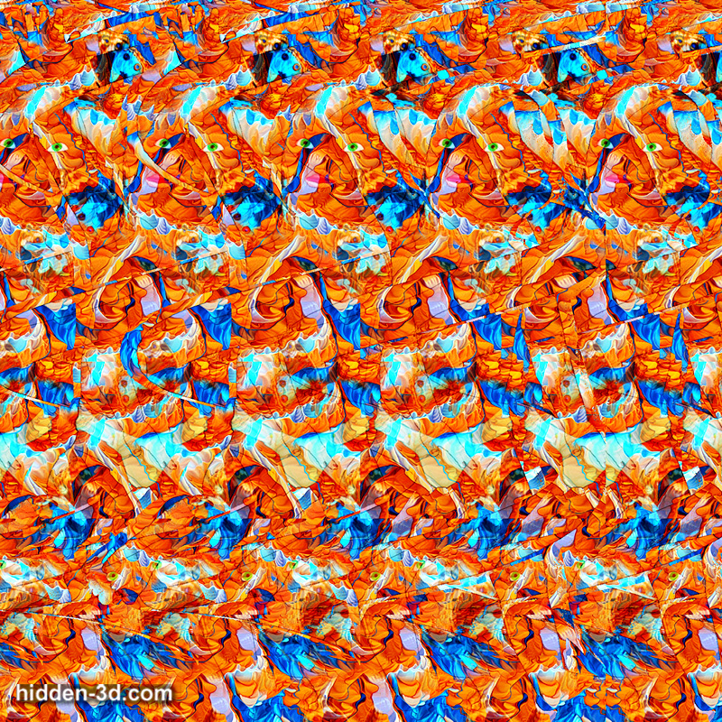 Stereogram by 3Dimka: Climber. Tags: baby spring helix climing, hidden 3D picture (SIRDS)