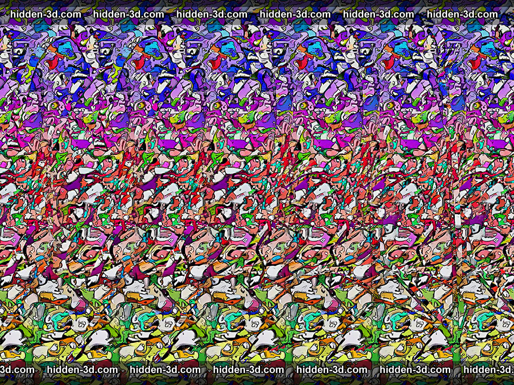 Stereogram by 3Dimka: Drink and fly, fast and high. Tags: flower butterfly nectar, hidden 3D picture (SIRDS)