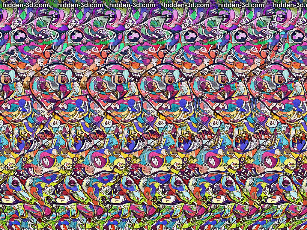 Stereogram by 3Dimka: Late night dinner. Tags: owl catch rat mouse rodent bird fly wings, hidden 3D picture (SIRDS)