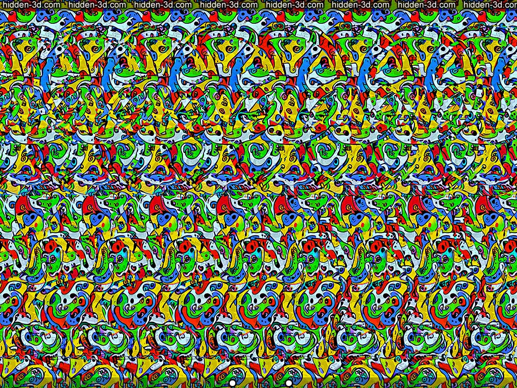 Stereogram by 3Dimka: Born in Greece. Tags: Olympics rings flame fire torch five , hidden 3D picture (SIRDS)