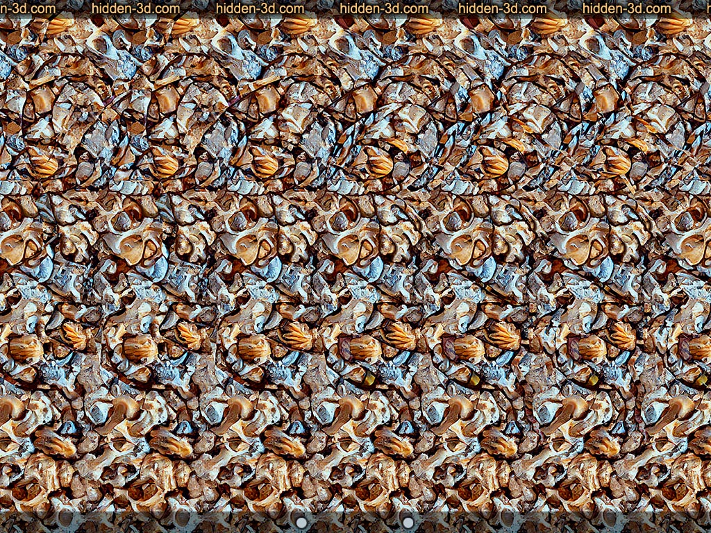 Stereogram by 3Dimka: Nature is Metal. Tags: ram goat mountain cave jump wild, hidden 3D picture (SIRDS)