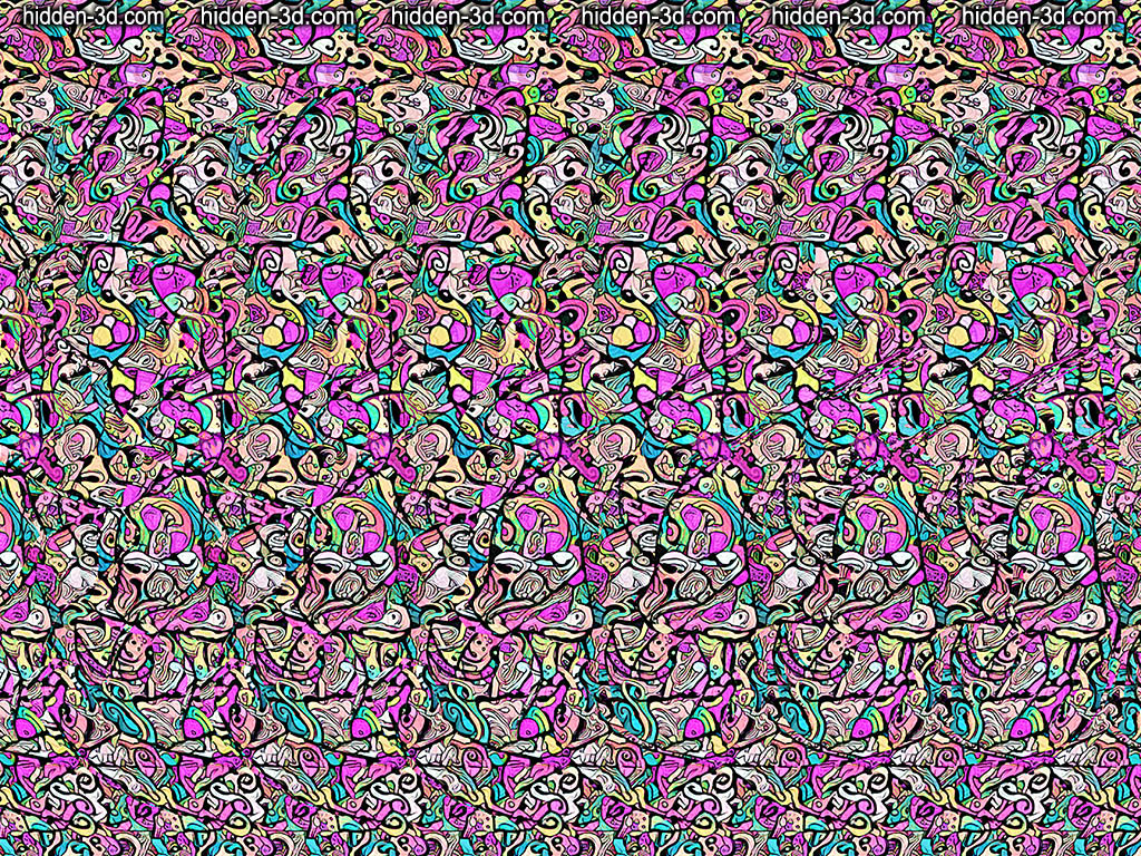 Stereogram by 3Dimka: The show must go on. Tags: cat mouse violin music show cute concert, hidden 3D picture (SIRDS)