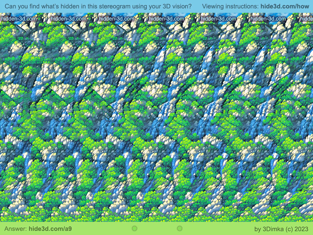 Stereogram by 3Dimka: Late for work. Tags: cute bunny rabbit hare umbrella stairs fluffy, hidden 3D picture (SIRDS)